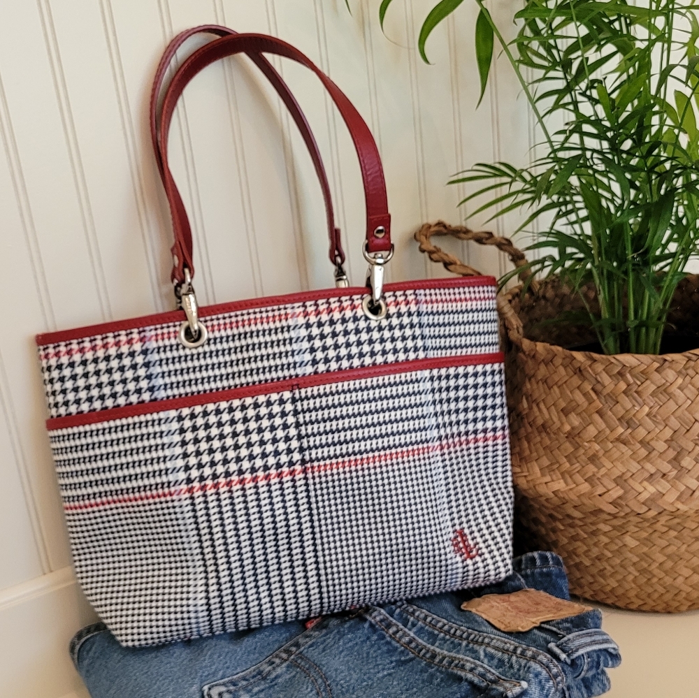 Lauren Ralph Lauren Houndstooth Plaid Purse